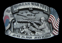 Korean War buckle, color